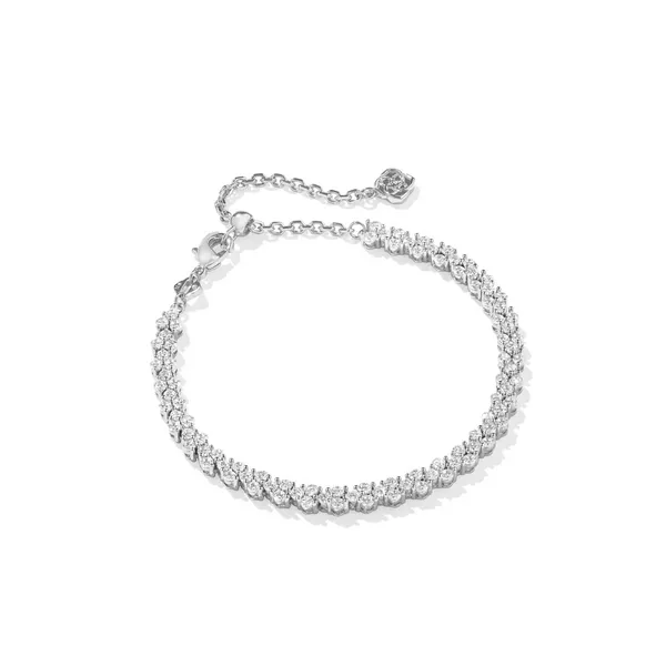 Rhodium Plated "Emery" Tennis Bracelet Dickinson Jewelers Dunkirk, MD