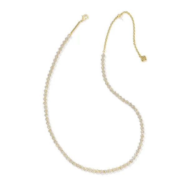 14k Gold Plated "Emery" Tennis Necklace Image 2 Dickinson Jewelers Dunkirk, MD