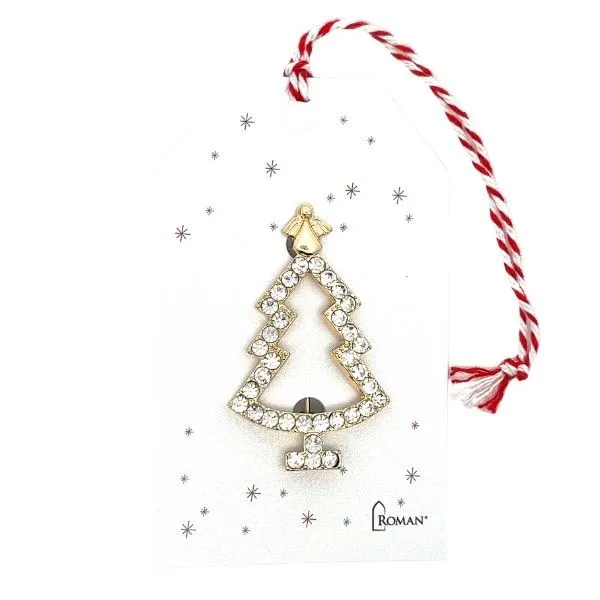 Goldtone Open Tree with Angel Top Pin Dickinson Jewelers Dunkirk, MD