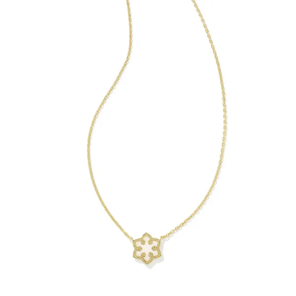14k Gold Plated "Snowflake" Pendant Necklace in White Opal Dickinson Jewelers Dunkirk, MD
