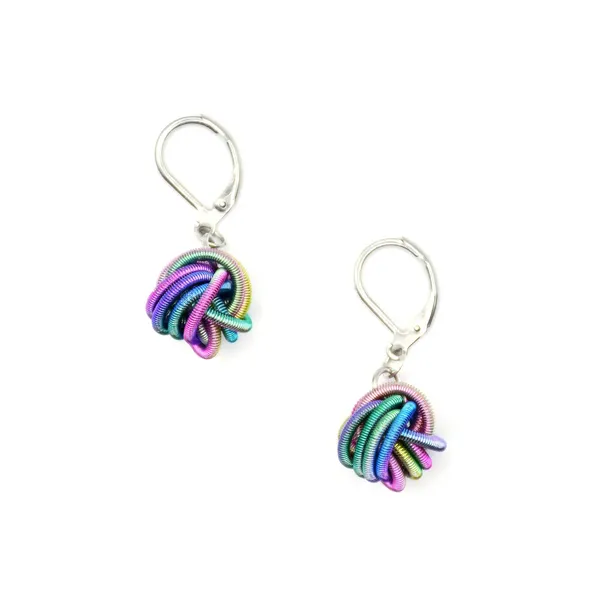 Rainbow Knot Dangle Leverback Earrings Dickinson Jewelers Dunkirk, MD