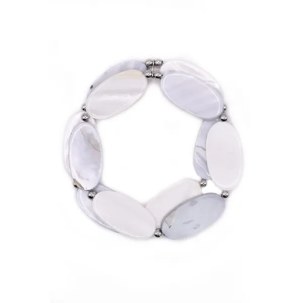 Boutique Jewelry - Oval Gray and White Two Strand MOP Bracelet Dickinson Jewelers Dunkirk, MD