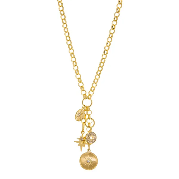 Boutique Jewelry 14k Gold Plated Rolo Link Chain Necklace Dickinson Jewelers Dunkirk, MD