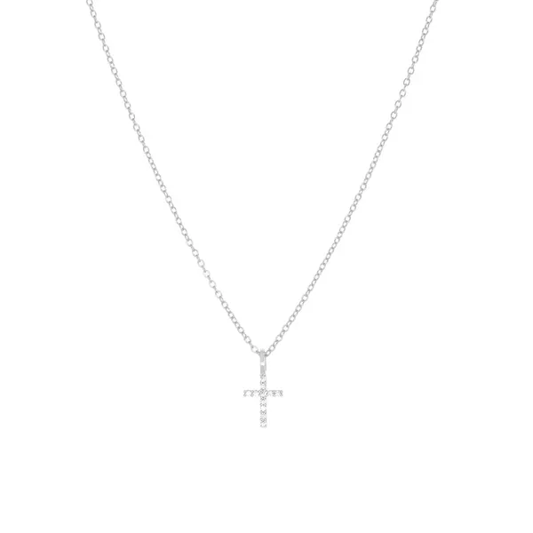 Sterling Silver Pave Accented Cross Pendant Dickinson Jewelers Dunkirk, MD