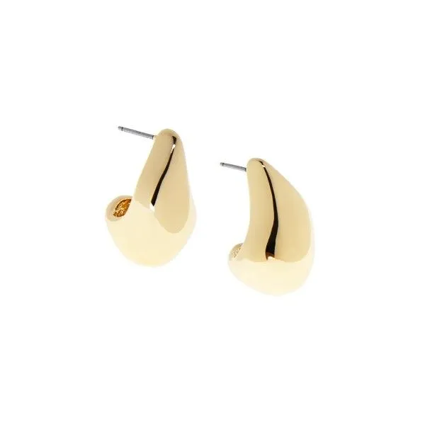 14k Gold Plated Elongated Dome Post Earrings Dickinson Jewelers Dunkirk, MD