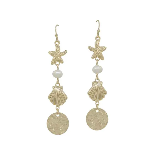 Goldtone Sea Life Dangle Earrings Dickinson Jewelers Dunkirk, MD