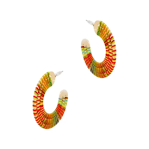 Goldtone Multicolor Hoop Earrings Dickinson Jewelers Dunkirk, MD