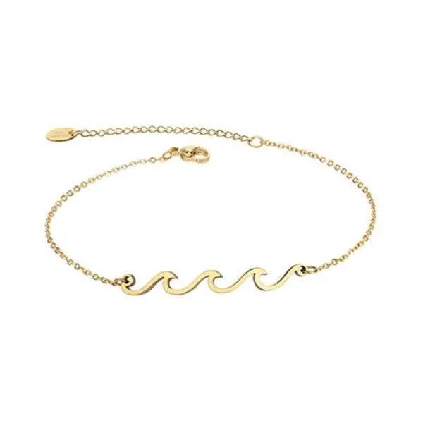 Goldtone Handmade Multi Wave Design Anklet Dickinson Jewelers Dunkirk, MD