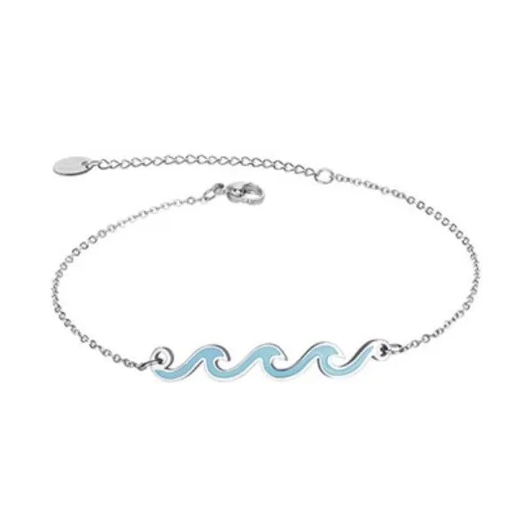 Silvertone Handmade Multi Wave Design Anklet Dickinson Jewelers Dunkirk, MD