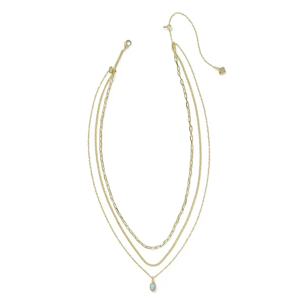 14k Gold Plated Mini "Elisa" Triple Strand Necklace Image 2 Dickinson Jewelers Dunkirk, MD