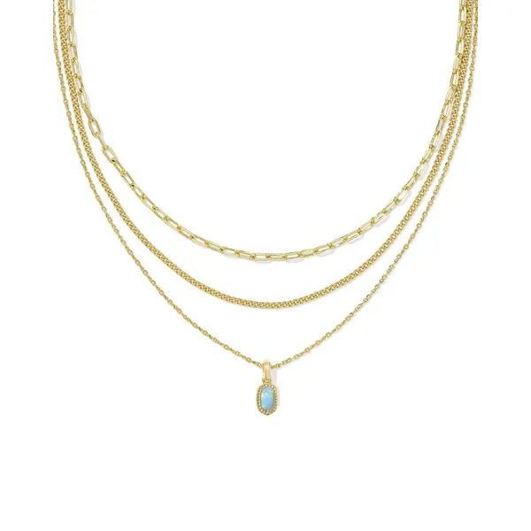 14k Gold Plated Mini "Elisa" Triple Strand Necklace Dickinson Jewelers Dunkirk, MD
