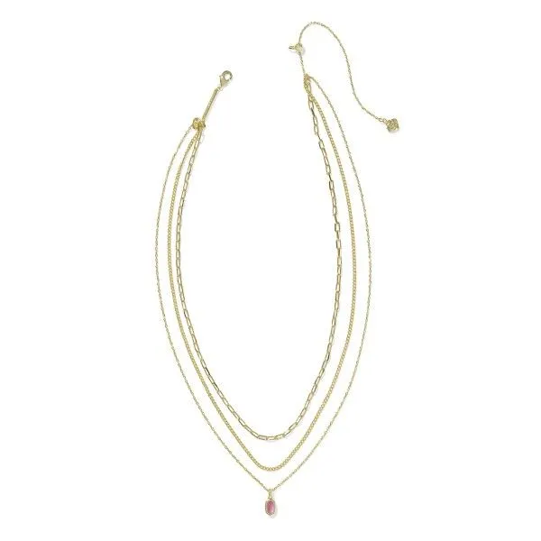 14k Gold Plated Mini "Elisa" Triple Strand Necklace Image 2 Dickinson Jewelers Dunkirk, MD