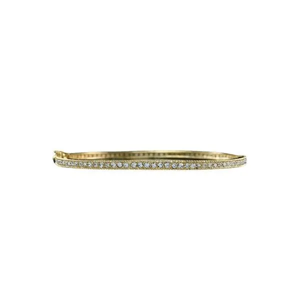 14k Gold Plated Thin Crystal Hinged Bangle Dickinson Jewelers Dunkirk, MD