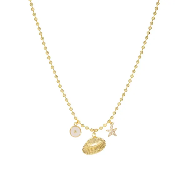 Gold Plated Shell Charms on Ball Chain Dickinson Jewelers Dunkirk, MD