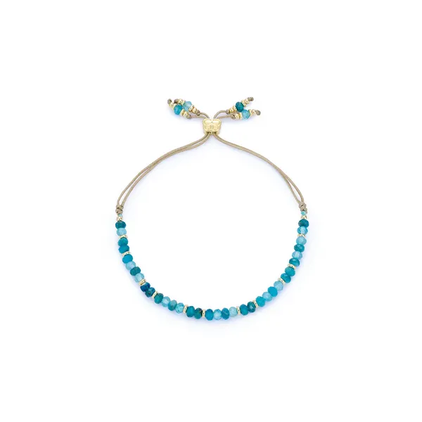 Gold Plated "Arabella" Apatite and Blue Topaz Slider Bracelet Dickinson Jewelers Dunkirk, MD