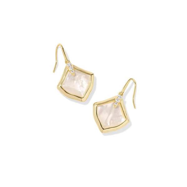 14k Gold Plated "Joelle" Drop Earrings in Ivory MOP Dickinson Jewelers Dunkirk, MD