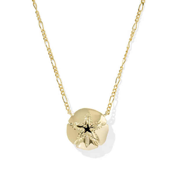 14k Gold Plated Sand Dollar Pendant Necklace Image 2 Dickinson Jewelers Dunkirk, MD