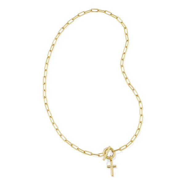 14Kt Gold Plated Cross Link and Chain Necklace Dickinson Jewelers Dunkirk, MD