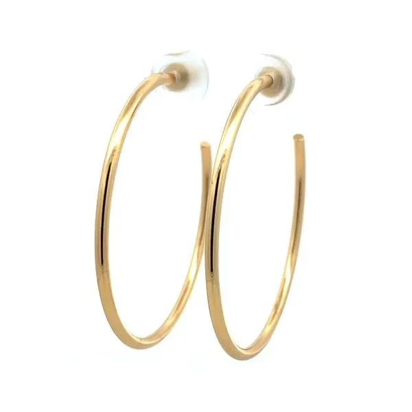 Yellowtone Large Thin Hoop Earrings Dickinson Jewelers Dunkirk, MD