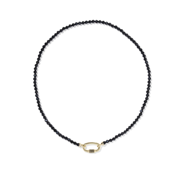 14K Gold Plated Black Agate Beaded Strand Necklace Image 2 Dickinson Jewelers Dunkirk, MD