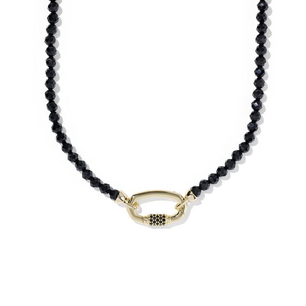 14K Gold Plated Black Agate Beaded Strand Necklace Dickinson Jewelers Dunkirk, MD