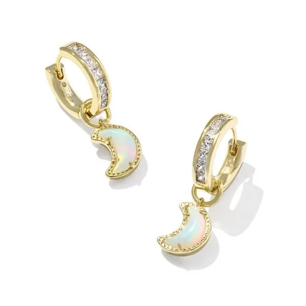 14Kt Gold Plated White Mix Huggie Earrings Dickinson Jewelers Dunkirk, MD