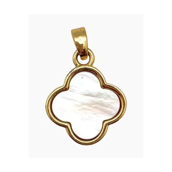 18k Gold Plated MOP Clover Charm Dickinson Jewelers Dunkirk, MD