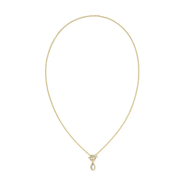 14k Gold Plated Ivory MOP Toggle Pendant Necklace Image 2 Dickinson Jewelers Dunkirk, MD