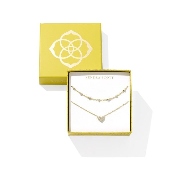 14Kt Gold Plated White CZ Necklace Gift Set Dickinson Jewelers Dunkirk, MD