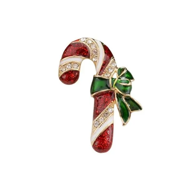 Goldtone Vintage Candy Cane Pin/Pendant Dickinson Jewelers Dunkirk, MD