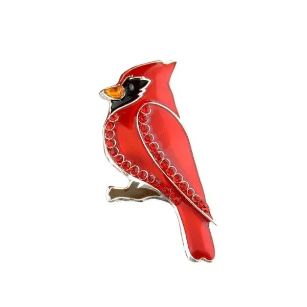 Silvertone Cardinal Pin/Pendant Dickinson Jewelers Dunkirk, MD