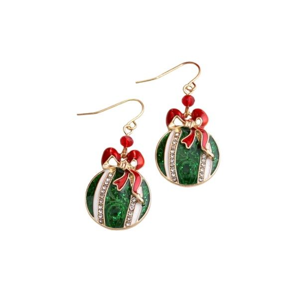 Goldtone Vintage Crystal Ornament Earrings Dickinson Jewelers Dunkirk, MD