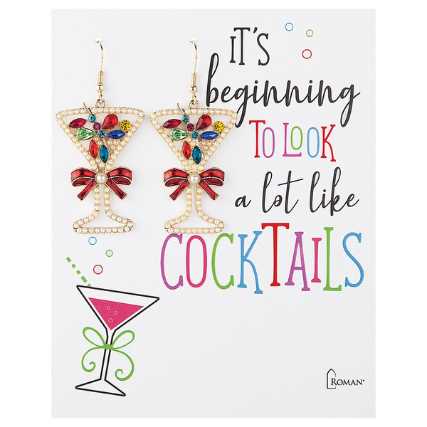 Goldtone Cocktail Dangle Earrings Dickinson Jewelers Dunkirk, MD