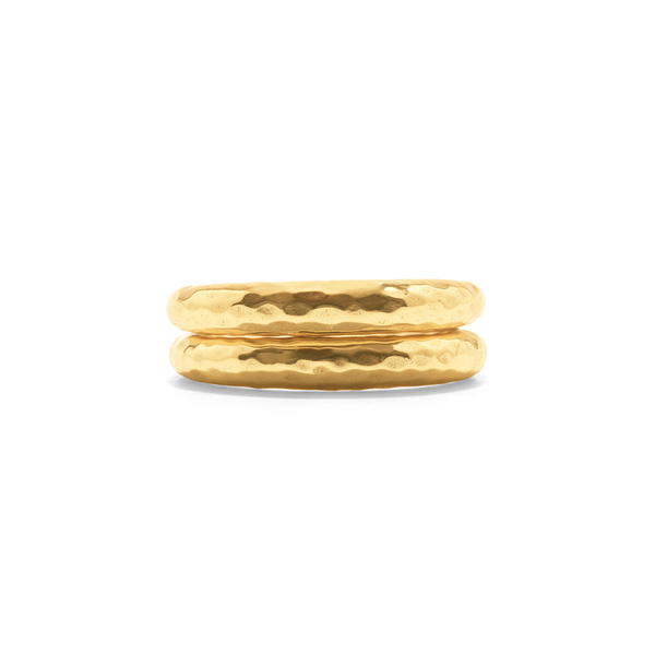 18k Gold Plated "Cleopatra" Slice Stacking Ring Set Dickinson Jewelers Dunkirk, MD