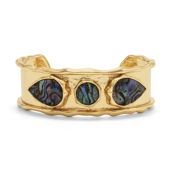 18k Gold Plated Cuff Bracelet in Abalone Dickinson Jewelers Dunkirk, MD
