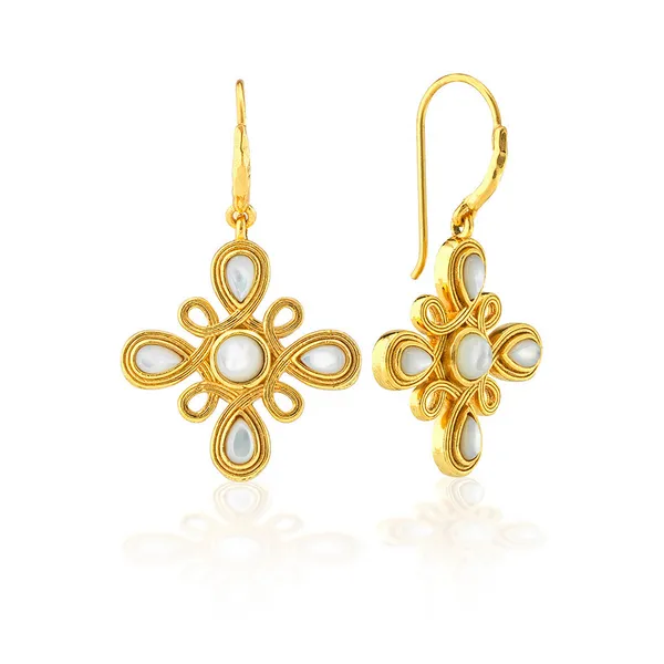 18k Gold Plated Monique Gem Dangle Earrings Dickinson Jewelers Dunkirk, MD