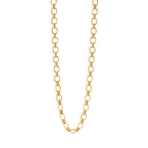 18k Gold Plated Small Link Necklace Dickinson Jewelers Dunkirk, MD