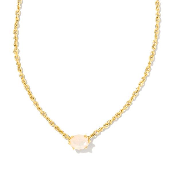 14k Gold Plated Champagne Opal Crystal Pendant Necklace Dickinson Jewelers Dunkirk, MD
