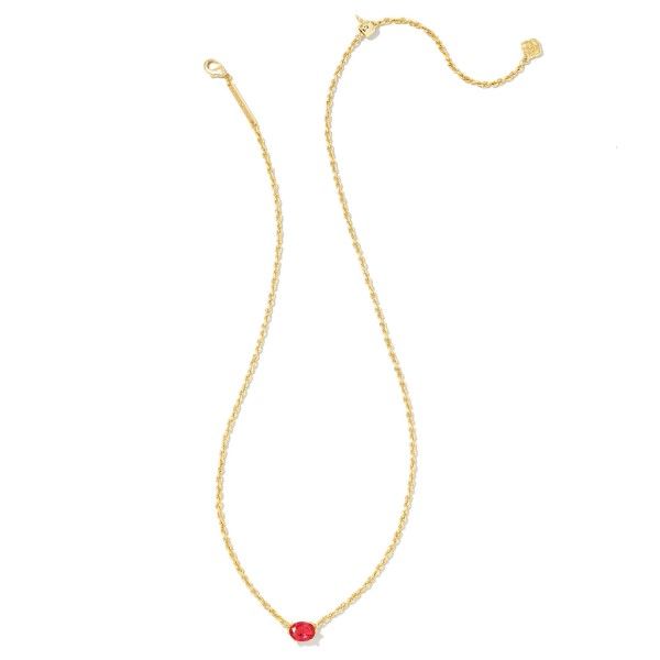 Gold Plated Cailin Pendant Necklace with Red Crystal Image 2 Dickinson Jewelers Dunkirk, MD