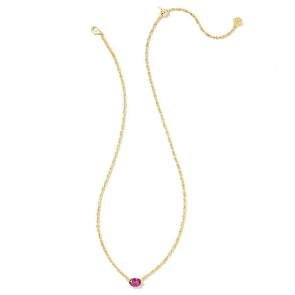 14k Gold Plated Cailin Pendant Necklace with Purple Crystal Image 2 Dickinson Jewelers Dunkirk, MD
