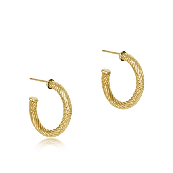 14k Gold Filled Textured Twist Hoop Earrings Dickinson Jewelers Dunkirk, MD