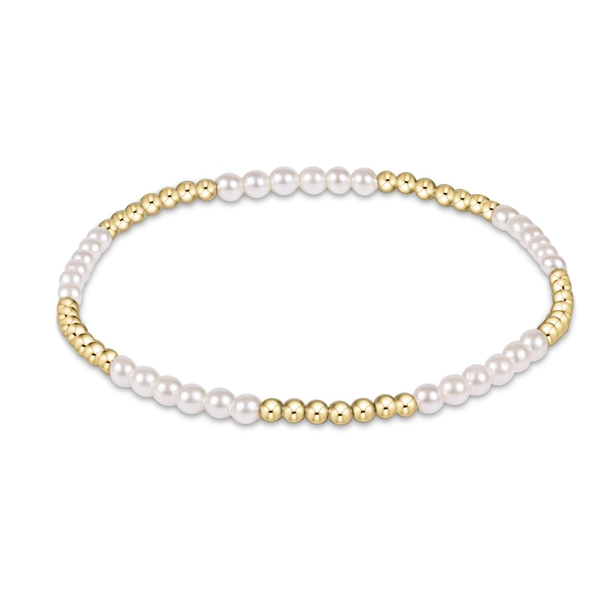 14k Gold Filled Beaded and Pearl Stretch Bracelet Dickinson Jewelers Dunkirk, MD
