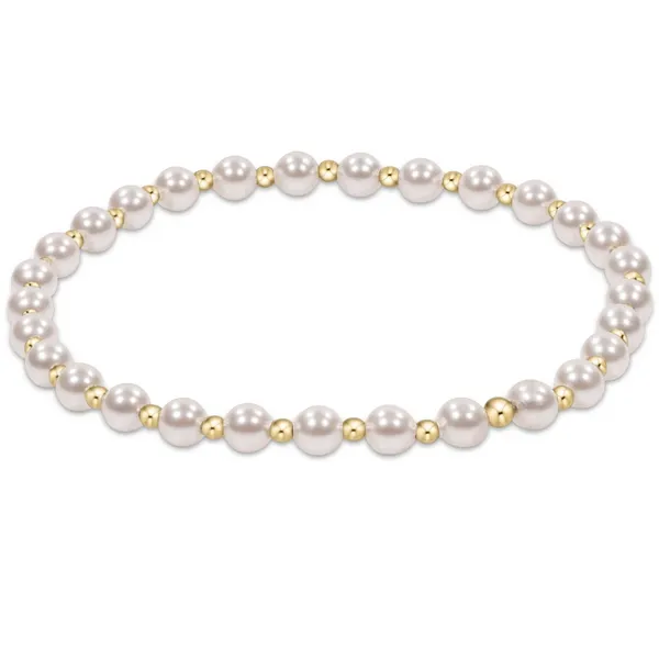 14k Gold Filled Beaded and Pearl Stretch Bracelet Dickinson Jewelers Dunkirk, MD