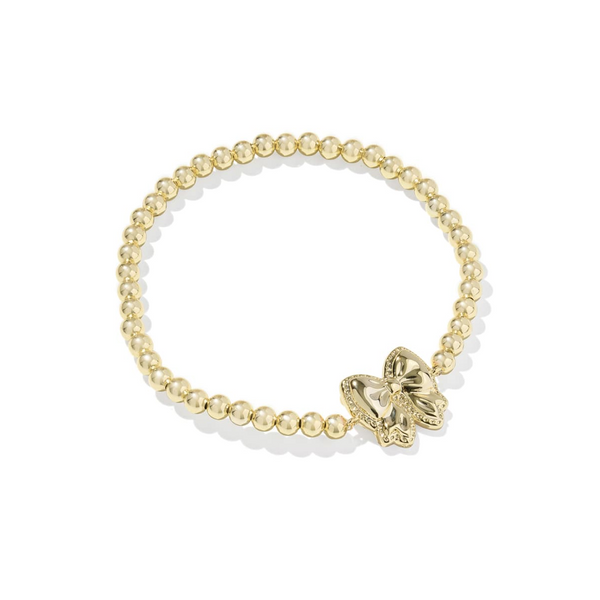 14k Gold Plated Bow Stretch Bracelet Image 2 Dickinson Jewelers Dunkirk, MD