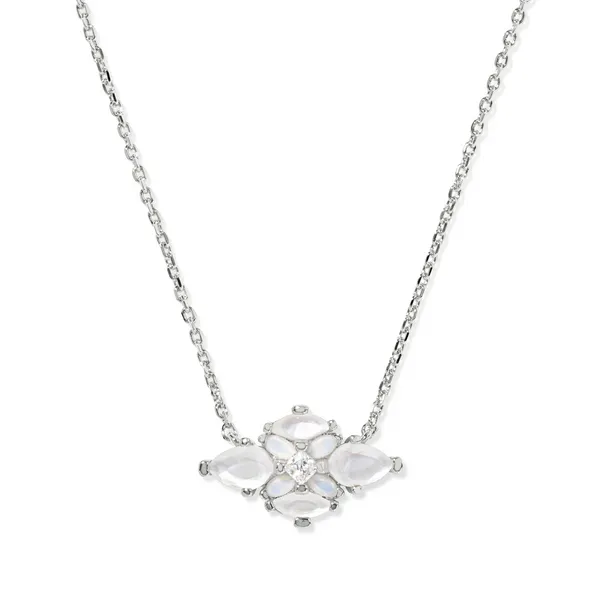 Rhodium Plated Crystal Pendant Necklace Dickinson Jewelers Dunkirk, MD