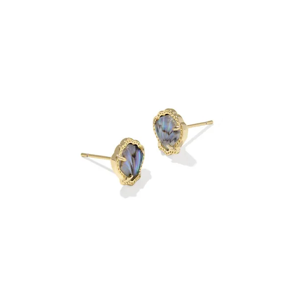 14k Gold Plated Abalone Shell Stud Earrings Dickinson Jewelers Dunkirk, MD