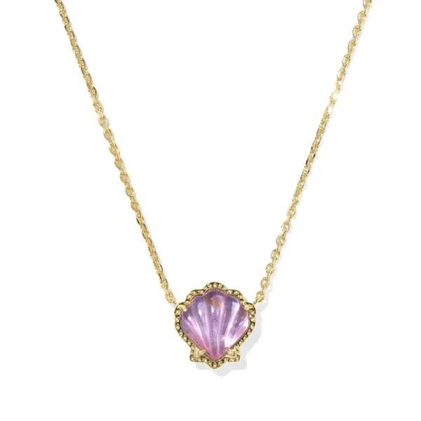 14k Gold Plated Purple Abalone Illusion Pendant Necklace Dickinson Jewelers Dunkirk, MD