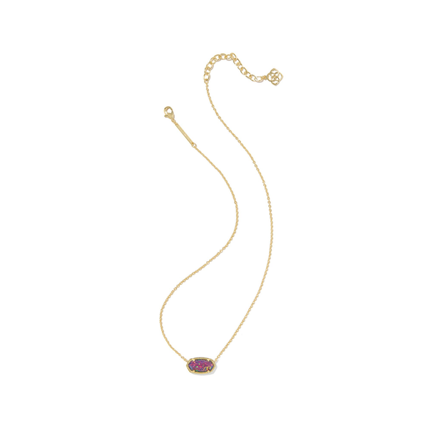 14k Gold Plated Necklace in Dark Lavender Lab Grown Opal Image 2 Dickinson Jewelers Dunkirk, MD