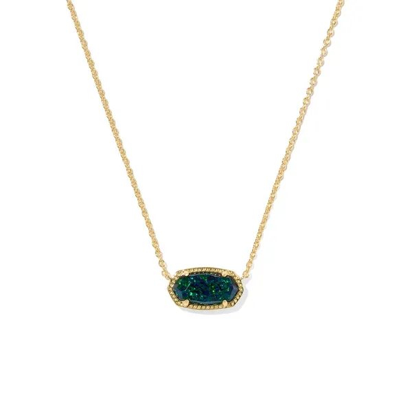 14k Gold Plated Night Lab Grown Opal Necklace Dickinson Jewelers Dunkirk, MD