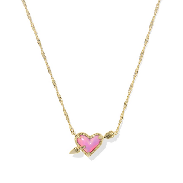 14k Gold Plated Heart Arrow Pendant Necklace Dickinson Jewelers Dunkirk, MD